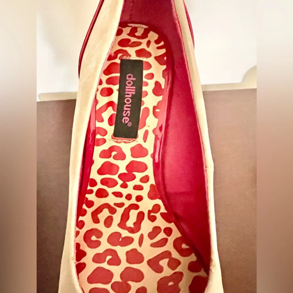 NWOT Dollhouse 5.5 in platform heels. 6.5. Suede/patent leather/faux snakeskin. - Picture 12 of 13